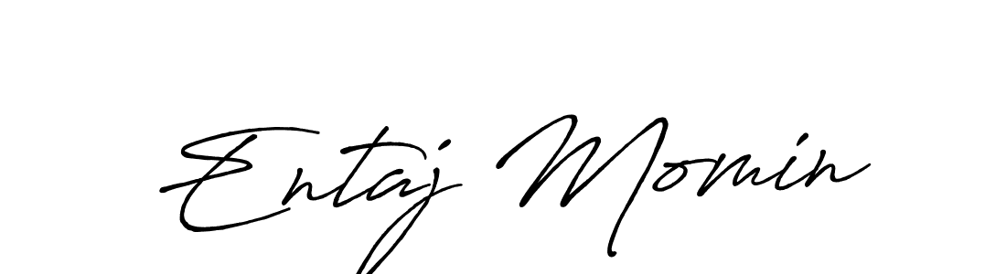 Make a beautiful signature design for name Entaj Momin. Use this online signature maker to create a handwritten signature for free. Entaj Momin signature style 7 images and pictures png