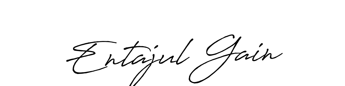 It looks lik you need a new signature style for name Entajul Gain. Design unique handwritten (Antro_Vectra_Bolder) signature with our free signature maker in just a few clicks. Entajul Gain signature style 7 images and pictures png