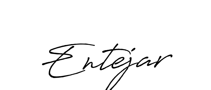 How to make Entejar name signature. Use Antro_Vectra_Bolder style for creating short signs online. This is the latest handwritten sign. Entejar signature style 7 images and pictures png