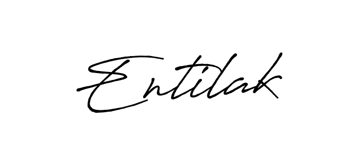 How to make Entilak name signature. Use Antro_Vectra_Bolder style for creating short signs online. This is the latest handwritten sign. Entilak signature style 7 images and pictures png