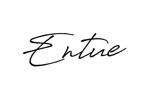 How to make Entue name signature. Use Antro_Vectra_Bolder style for creating short signs online. This is the latest handwritten sign. Entue signature style 7 images and pictures png