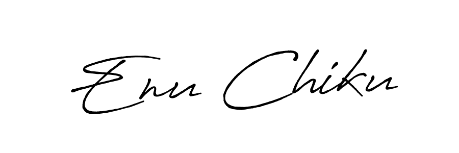 Use a signature maker to create a handwritten signature online. With this signature software, you can design (Antro_Vectra_Bolder) your own signature for name Enu Chiku. Enu Chiku signature style 7 images and pictures png