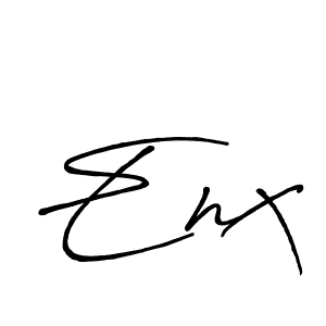 Use a signature maker to create a handwritten signature online. With this signature software, you can design (Antro_Vectra_Bolder) your own signature for name Enx. Enx signature style 7 images and pictures png