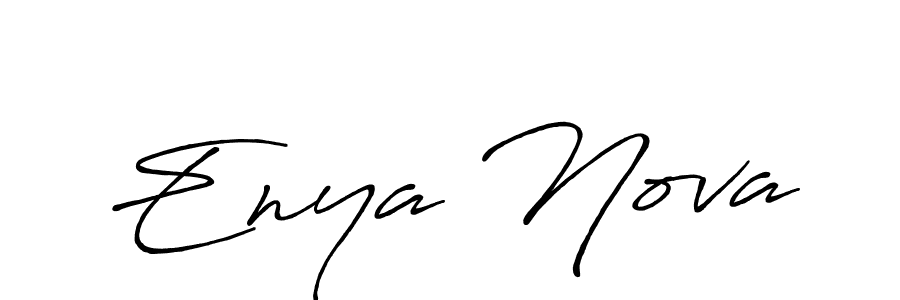 Use a signature maker to create a handwritten signature online. With this signature software, you can design (Antro_Vectra_Bolder) your own signature for name Enya Nova. Enya Nova signature style 7 images and pictures png