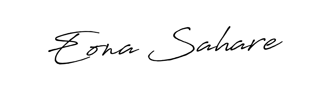 Create a beautiful signature design for name Eona Sahare. With this signature (Antro_Vectra_Bolder) fonts, you can make a handwritten signature for free. Eona Sahare signature style 7 images and pictures png