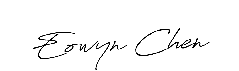 Antro_Vectra_Bolder is a professional signature style that is perfect for those who want to add a touch of class to their signature. It is also a great choice for those who want to make their signature more unique. Get Eowyn Chen name to fancy signature for free. Eowyn Chen signature style 7 images and pictures png