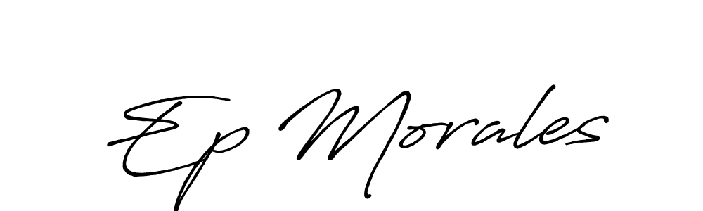 Antro_Vectra_Bolder is a professional signature style that is perfect for those who want to add a touch of class to their signature. It is also a great choice for those who want to make their signature more unique. Get Ep Morales name to fancy signature for free. Ep Morales signature style 7 images and pictures png
