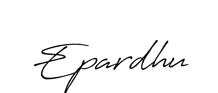 You should practise on your own different ways (Antro_Vectra_Bolder) to write your name (Epardhu) in signature. don't let someone else do it for you. Epardhu signature style 7 images and pictures png