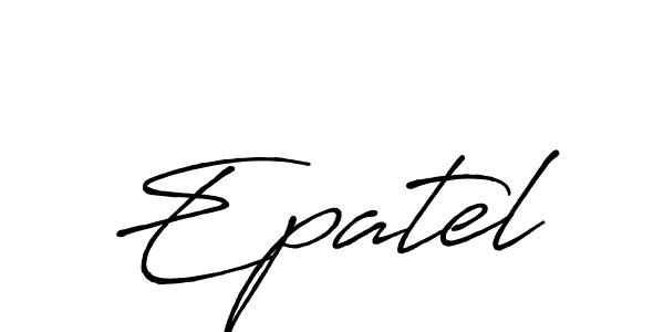 Similarly Antro_Vectra_Bolder is the best handwritten signature design. Signature creator online .You can use it as an online autograph creator for name Epatel. Epatel signature style 7 images and pictures png