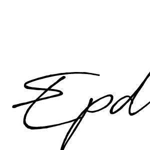 Make a beautiful signature design for name Epd. With this signature (Antro_Vectra_Bolder) style, you can create a handwritten signature for free. Epd signature style 7 images and pictures png