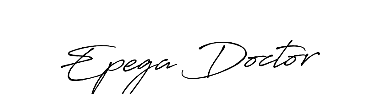 Epega Doctor stylish signature style. Best Handwritten Sign (Antro_Vectra_Bolder) for my name. Handwritten Signature Collection Ideas for my name Epega Doctor. Epega Doctor signature style 7 images and pictures png