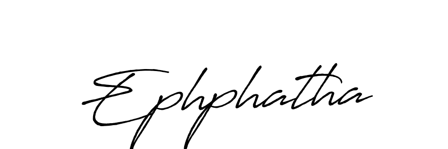 Make a beautiful signature design for name Ephphatha. With this signature (Antro_Vectra_Bolder) style, you can create a handwritten signature for free. Ephphatha signature style 7 images and pictures png