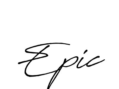 Create a beautiful signature design for name Epic. With this signature (Antro_Vectra_Bolder) fonts, you can make a handwritten signature for free. Epic signature style 7 images and pictures png