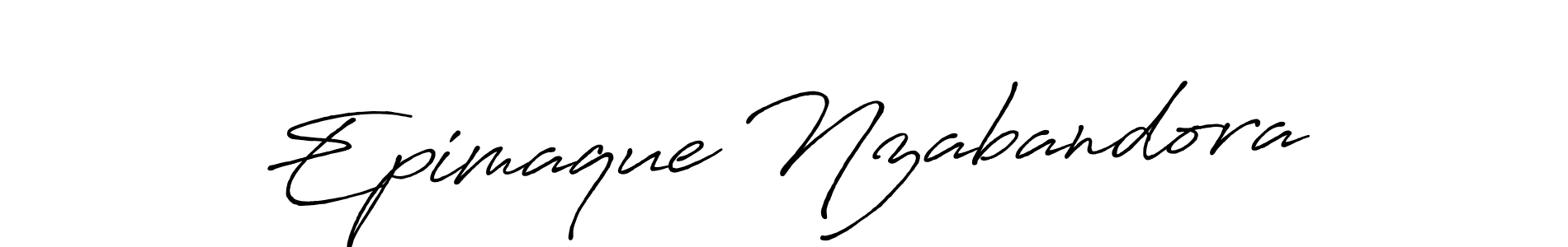 Make a beautiful signature design for name Epimaque Nzabandora. With this signature (Antro_Vectra_Bolder) style, you can create a handwritten signature for free. Epimaque Nzabandora signature style 7 images and pictures png