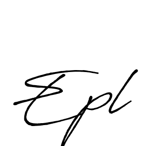 Use a signature maker to create a handwritten signature online. With this signature software, you can design (Antro_Vectra_Bolder) your own signature for name Epl. Epl signature style 7 images and pictures png