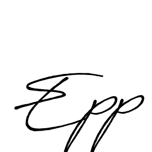 Use a signature maker to create a handwritten signature online. With this signature software, you can design (Antro_Vectra_Bolder) your own signature for name Epp. Epp signature style 7 images and pictures png