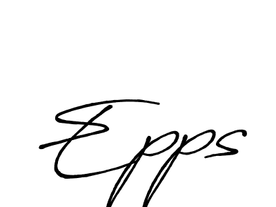 How to make Epps signature? Antro_Vectra_Bolder is a professional autograph style. Create handwritten signature for Epps name. Epps signature style 7 images and pictures png