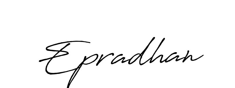 How to make Epradhan name signature. Use Antro_Vectra_Bolder style for creating short signs online. This is the latest handwritten sign. Epradhan signature style 7 images and pictures png