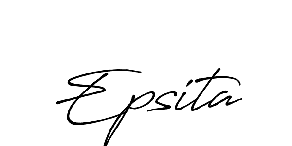 You should practise on your own different ways (Antro_Vectra_Bolder) to write your name (Epsita) in signature. don't let someone else do it for you. Epsita signature style 7 images and pictures png