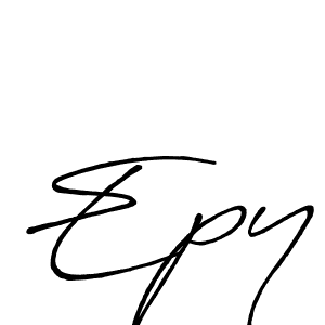 Design your own signature with our free online signature maker. With this signature software, you can create a handwritten (Antro_Vectra_Bolder) signature for name Epy. Epy signature style 7 images and pictures png