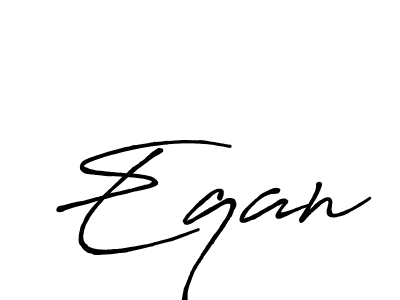 Make a beautiful signature design for name Eqan. With this signature (Antro_Vectra_Bolder) style, you can create a handwritten signature for free. Eqan signature style 7 images and pictures png