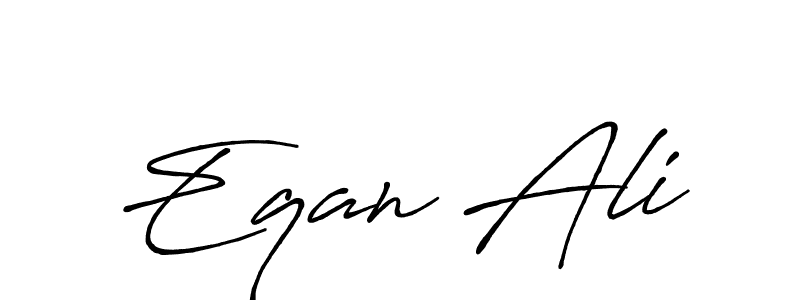 The best way (Antro_Vectra_Bolder) to make a short signature is to pick only two or three words in your name. The name Eqan Ali include a total of six letters. For converting this name. Eqan Ali signature style 7 images and pictures png