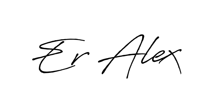 Design your own signature with our free online signature maker. With this signature software, you can create a handwritten (Antro_Vectra_Bolder) signature for name Er Alex. Er Alex signature style 7 images and pictures png