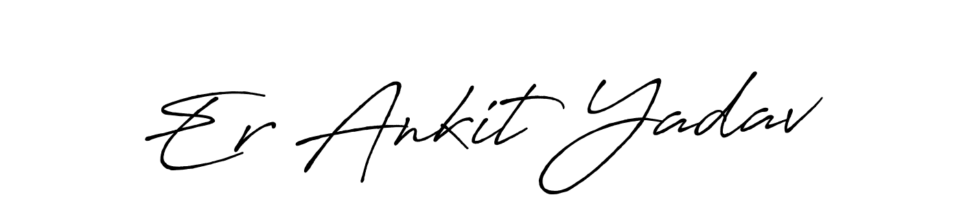 How to make Er Ankit Yadav name signature. Use Antro_Vectra_Bolder style for creating short signs online. This is the latest handwritten sign. Er Ankit Yadav signature style 7 images and pictures png