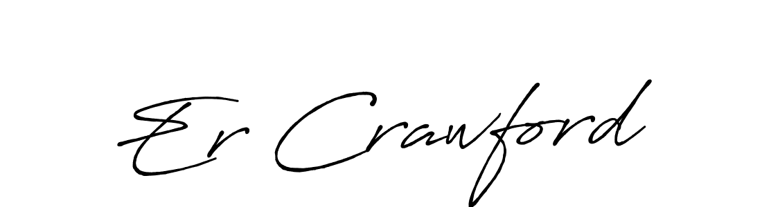 How to make Er Crawford name signature. Use Antro_Vectra_Bolder style for creating short signs online. This is the latest handwritten sign. Er Crawford signature style 7 images and pictures png