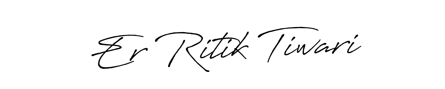 How to make Er Ritik Tiwari signature? Antro_Vectra_Bolder is a professional autograph style. Create handwritten signature for Er Ritik Tiwari name. Er Ritik Tiwari signature style 7 images and pictures png