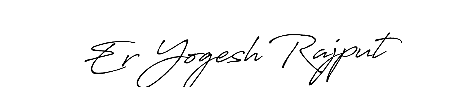Create a beautiful signature design for name Er Yogesh Rajput. With this signature (Antro_Vectra_Bolder) fonts, you can make a handwritten signature for free. Er Yogesh Rajput signature style 7 images and pictures png