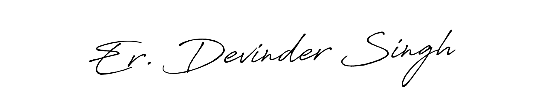 Also we have Er. Devinder Singh name is the best signature style. Create professional handwritten signature collection using Antro_Vectra_Bolder autograph style. Er. Devinder Singh signature style 7 images and pictures png