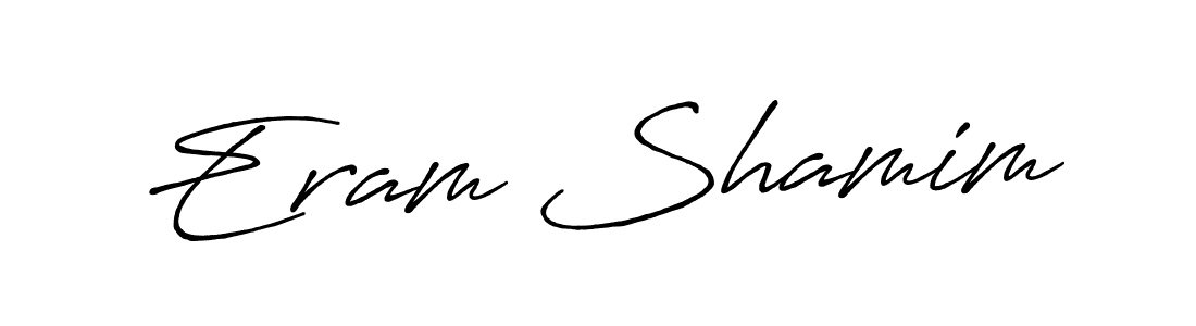 Antro_Vectra_Bolder is a professional signature style that is perfect for those who want to add a touch of class to their signature. It is also a great choice for those who want to make their signature more unique. Get Eram Shamim name to fancy signature for free. Eram Shamim signature style 7 images and pictures png