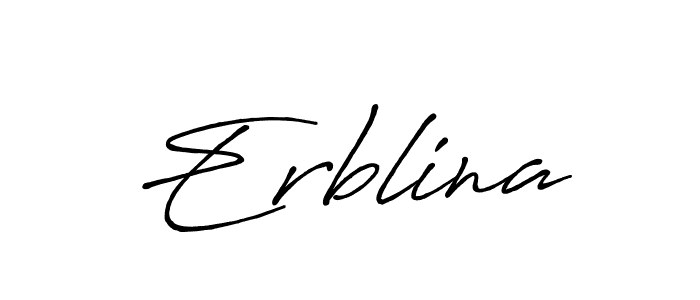 Use a signature maker to create a handwritten signature online. With this signature software, you can design (Antro_Vectra_Bolder) your own signature for name Erblina. Erblina signature style 7 images and pictures png