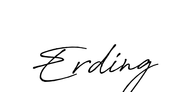 Also we have Erding name is the best signature style. Create professional handwritten signature collection using Antro_Vectra_Bolder autograph style. Erding signature style 7 images and pictures png