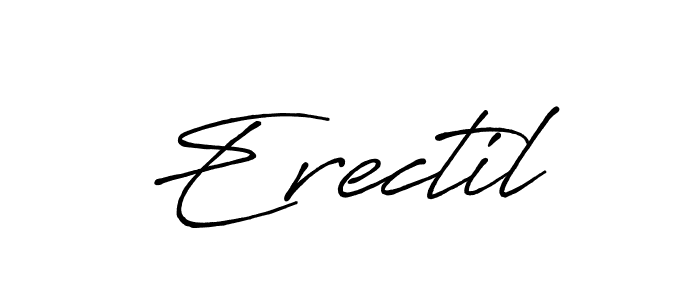 Similarly Antro_Vectra_Bolder is the best handwritten signature design. Signature creator online .You can use it as an online autograph creator for name Erectil. Erectil signature style 7 images and pictures png