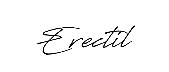 Design your own signature with our free online signature maker. With this signature software, you can create a handwritten (Antro_Vectra_Bolder) signature for name Erectil. Erectil signature style 7 images and pictures png