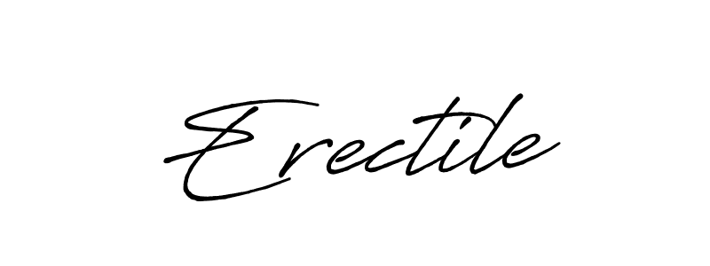 Design your own signature with our free online signature maker. With this signature software, you can create a handwritten (Antro_Vectra_Bolder) signature for name Erectile. Erectile signature style 7 images and pictures png