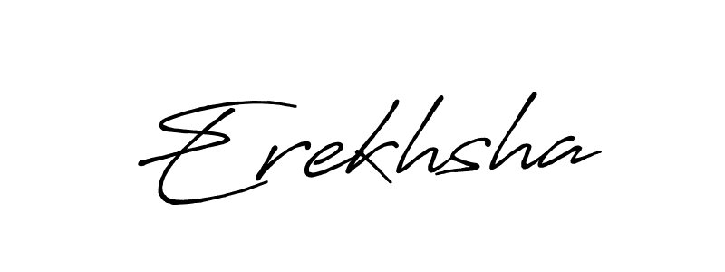 How to make Erekhsha signature? Antro_Vectra_Bolder is a professional autograph style. Create handwritten signature for Erekhsha name. Erekhsha signature style 7 images and pictures png