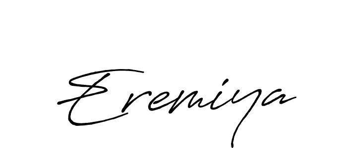 Make a beautiful signature design for name Eremiya. With this signature (Antro_Vectra_Bolder) style, you can create a handwritten signature for free. Eremiya signature style 7 images and pictures png