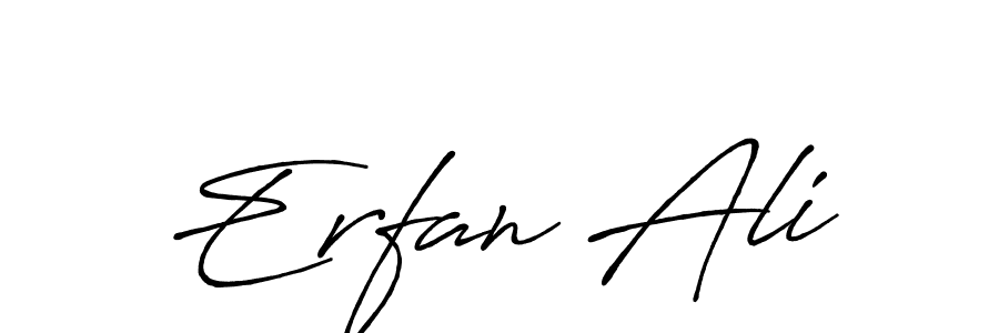 It looks lik you need a new signature style for name Erfan Ali. Design unique handwritten (Antro_Vectra_Bolder) signature with our free signature maker in just a few clicks. Erfan Ali signature style 7 images and pictures png