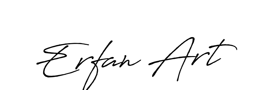 Use a signature maker to create a handwritten signature online. With this signature software, you can design (Antro_Vectra_Bolder) your own signature for name Erfan Art. Erfan Art signature style 7 images and pictures png