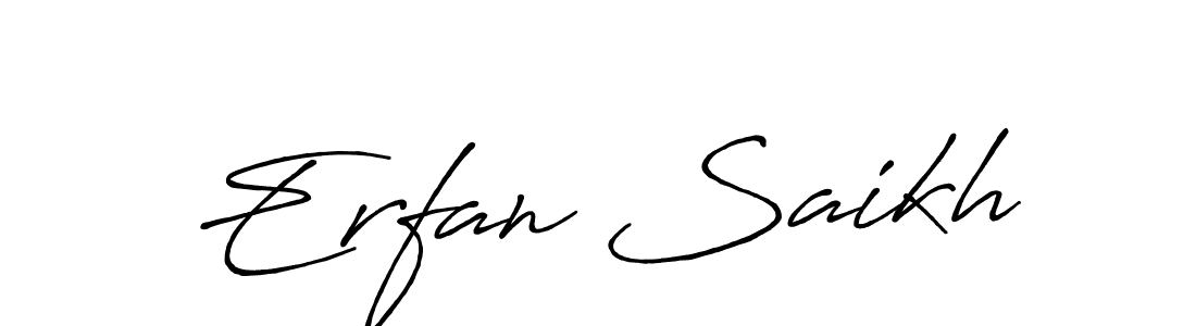 The best way (Antro_Vectra_Bolder) to make a short signature is to pick only two or three words in your name. The name Erfan Saikh include a total of six letters. For converting this name. Erfan Saikh signature style 7 images and pictures png