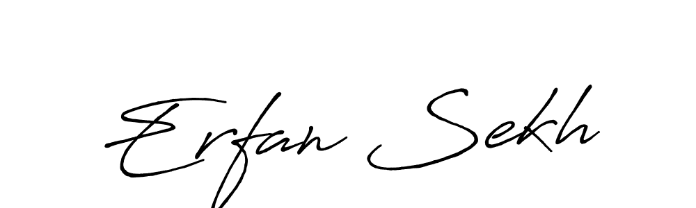 How to Draw Erfan Sekh signature style? Antro_Vectra_Bolder is a latest design signature styles for name Erfan Sekh. Erfan Sekh signature style 7 images and pictures png