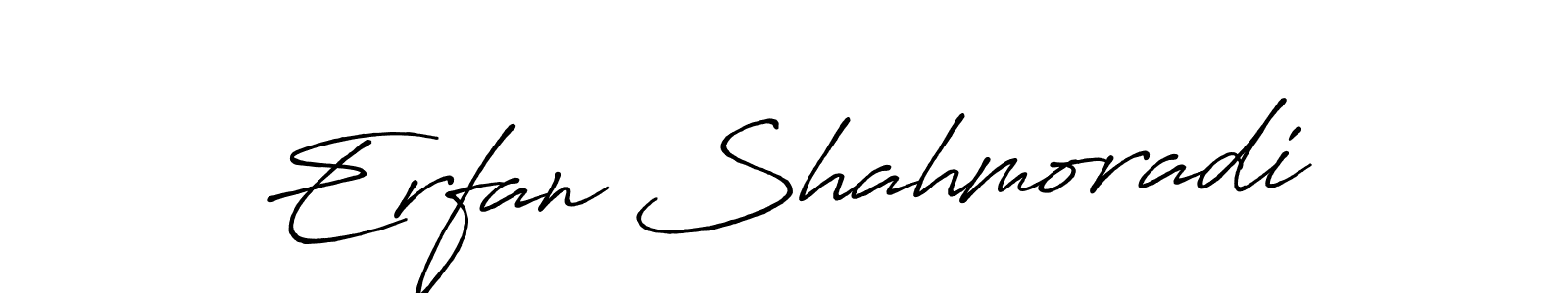 Design your own signature with our free online signature maker. With this signature software, you can create a handwritten (Antro_Vectra_Bolder) signature for name Erfan Shahmoradi. Erfan Shahmoradi signature style 7 images and pictures png
