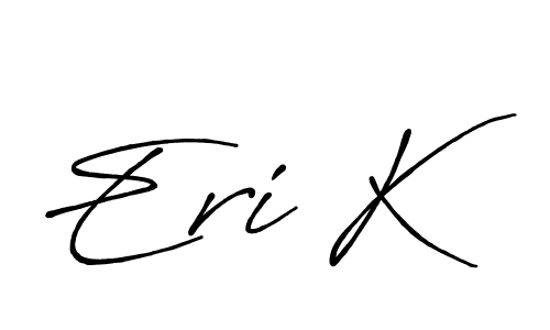 Make a beautiful signature design for name Eri K. With this signature (Antro_Vectra_Bolder) style, you can create a handwritten signature for free. Eri K signature style 7 images and pictures png