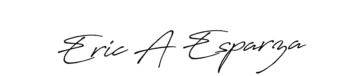 Create a beautiful signature design for name Eric A Esparza. With this signature (Antro_Vectra_Bolder) fonts, you can make a handwritten signature for free. Eric A Esparza signature style 7 images and pictures png
