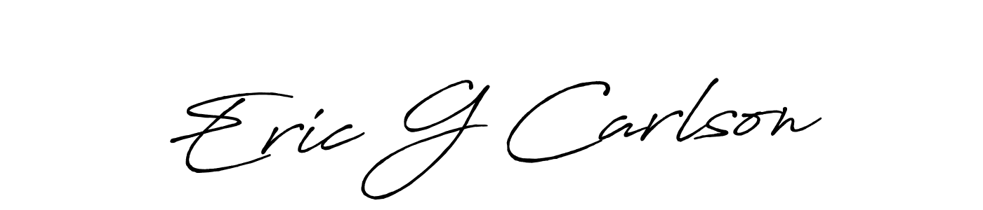 Eric G Carlson stylish signature style. Best Handwritten Sign (Antro_Vectra_Bolder) for my name. Handwritten Signature Collection Ideas for my name Eric G Carlson. Eric G Carlson signature style 7 images and pictures png