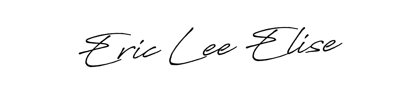 How to make Eric Lee Elise name signature. Use Antro_Vectra_Bolder style for creating short signs online. This is the latest handwritten sign. Eric Lee Elise signature style 7 images and pictures png