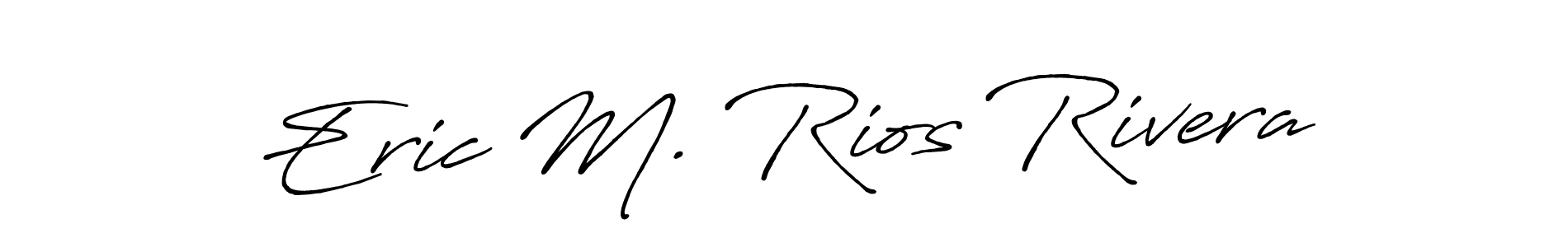 Antro_Vectra_Bolder is a professional signature style that is perfect for those who want to add a touch of class to their signature. It is also a great choice for those who want to make their signature more unique. Get Eric M. Rios Rivera name to fancy signature for free. Eric M. Rios Rivera signature style 7 images and pictures png